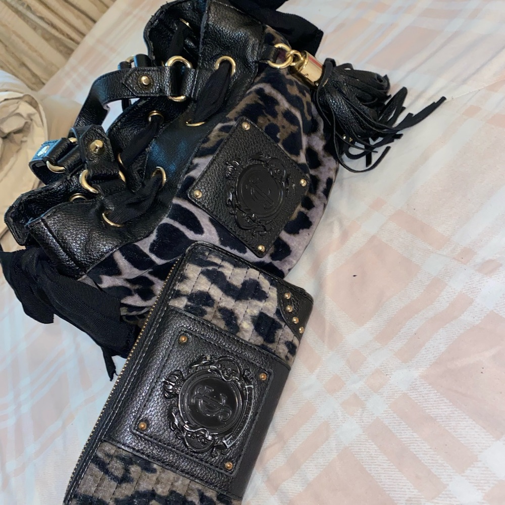 Ocelot juicy Couture bag and wallet set